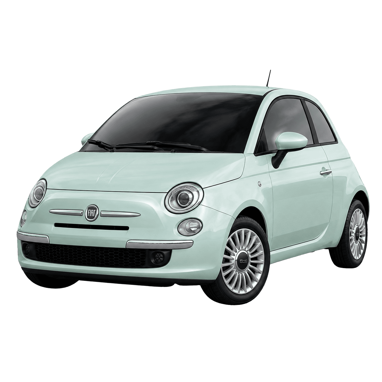 Fiat 500 compact hire car for easy local driving in Poole
